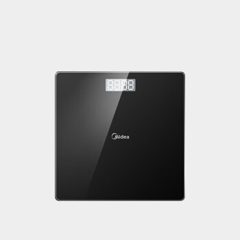 美的（Midea） 电子秤 体重秤 家用Led显示健身减肥运动健康计重称 小黑秤 MO-CW7