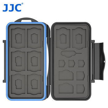 JJC 相机储存卡收纳盒 SD TF SIM卡存储卡保护盒 便携卡套卡包 单反微单相机手机