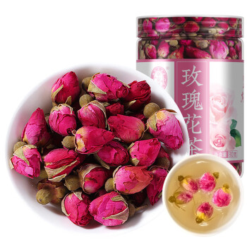 宁安堡（AN NING PU）玫瑰花罐装重瓣红玫瑰干养生花茶 玫瑰花80g/罐 2罐起售BS