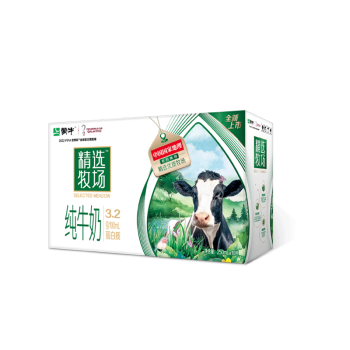 蒙牛 精选牧场纯牛奶全脂灭菌乳利乐苗条装250ml*10包营养早餐奶