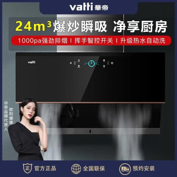 华帝（VATTI） 油烟机变频 24立方大吸力低噪静吸挥手智控自清洁9 i11193+i10080B【液化气】