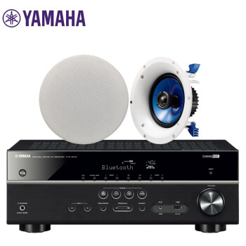 雅马哈（Yamaha）HTR-3072+IC600 音响 音箱 吸顶式音响 天花吊顶式背景音乐蓝牙音响 USB音响（3件套）
