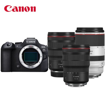 佳能（Canon）EOS R6 Mark II 全画幅微单相机 R62（RF24-70mm F2.8+RF70-200mm F2.8+RF15-35mm F2.8）套装
