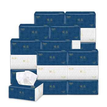 妮飘（Nepia）抽纸抽取式面纸柔滑羢品系列3层 130抽*24包 整箱销售