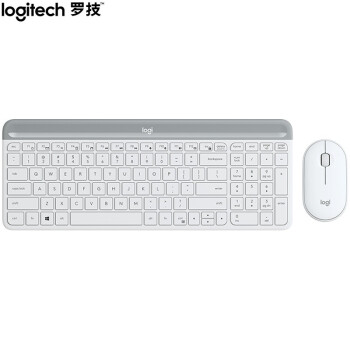 罗技（Logitech）MK470 白色 键鼠套装 无线键鼠套装 超薄 全尺寸 带无线2.4G接收器