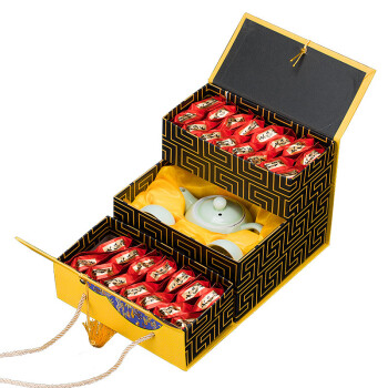 静茗远 大红袍乌龙茶叶礼盒装送茶具节庆送礼员工福利礼盒 5盒起售