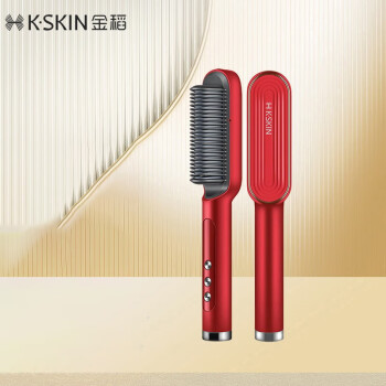 金稻（K·SKIN）负离子直发梳卷发棒卷直发器卷直两用直发梳夹板美发护发梳子30s速热 生日礼物 KD380K 红色