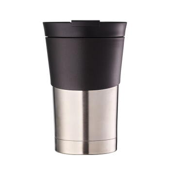 SOG索格 不锈钢窄口便携随行咖啡杯直饮水杯隔热防烫杯子330ml 黑色