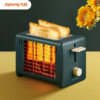 九阳（Joyoung）多功能烤面包机 多士炉 吐司加热机 双面烘烤快速出炉6档 企业采购 KL2-VD91（绿）