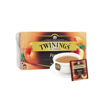 川宁TWININGS 蜜桃果香红茶25片 英式红茶花果茶水果茶进口茶包夏季