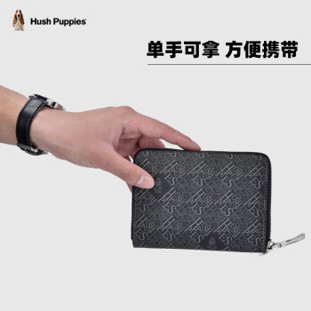 暇步士（Hush Puppies）卡包男士多卡位大容量时尚卡夹商务通勤印花款钱包 棋盘系列