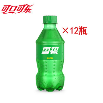 可口可乐（Coca-Cola） 雪碧 碳酸饮料 含糖柠檬味汽水300mL*12瓶 塑膜装