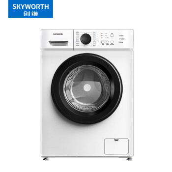 创维(SKYWORTH) 8公斤滚筒全自动洗衣机16种专属洗涤程序 超薄可嵌入智能除菌除螨 XQG80-B09M_白