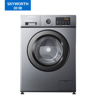 创维（SKYWORTH）10公斤大容量变频滚筒洗衣机全自动一级能效洗脱除菌除螨15分快高温洗 F100GB 钛灰银