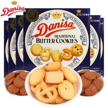 皇冠（danisa）丹麦曲奇饼干 72g*48盒 (新老包装随机发货） 印尼进口 休闲零食 曲奇饼干 整箱装