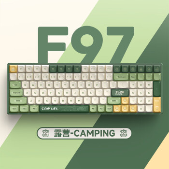 IQUNIX F97露营 机械键盘 三模热插拔客制化键盘 无线蓝牙游戏键盘 铝合金100键电脑键盘 TTC金粉轴RGB版