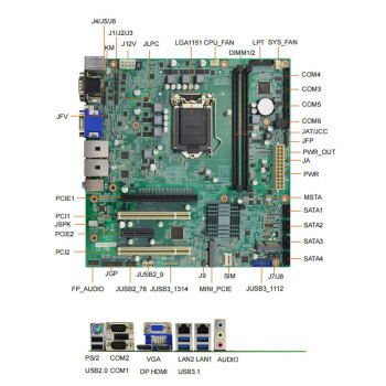 控端（adipcom） KD-1591-1工控主板酷睿8/9代1151针工业电脑服务器主板