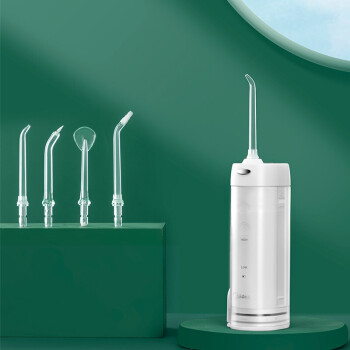 美的（Midea）冲牙器 洗牙器 水牙线洁牙器喷嘴便携式伸缩款 MC-BL0101（白色）
