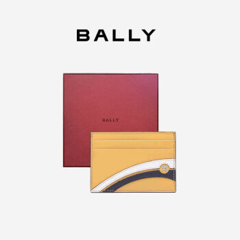 巴利（BALLY）巴利（BALLY)七夕礼物男士金砂色经典条纹短款卡包 6226428