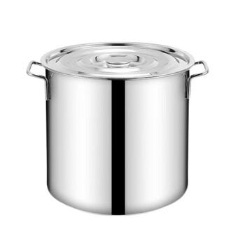 农夫派对不锈钢带盖圆桶大容量汤锅汤桶油桶炖锅 直径45高45特厚款约70L 