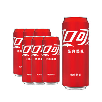 可口可乐可口可乐（Coca-Cola）碳酸汽水摩登罐饮料330ml*6罐