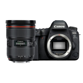 Canon EOS 6D Mark II全画幅专业数码单反相机二代套装组合 6D2拆单机 含佳能24-70 f2.8II USM标准变焦镜头