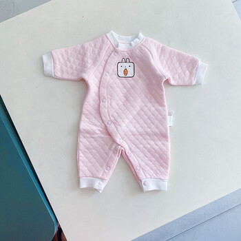 junsrm新品早产儿衣服早产儿婴儿衣服小码45斤秋冬夹棉保暖连体衣