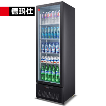 德玛仕（DEMASHI）展示柜冷藏冰柜单门立式商用 便利店超市啤酒饮料水果保鲜陈列柜保鲜冰箱LG-360ZH1