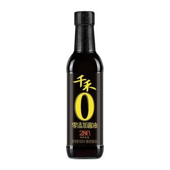 千禾（QIANHE） 零添加酱油280天特级生抽500ml*1瓶 家用凉拌炒菜调味品 SP