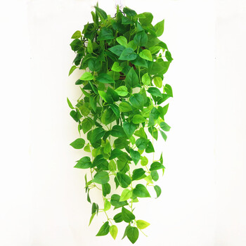 假花藤条装饰遮挡挂墙绿植仿真树叶子绿萝假花藤条室内植物吊兰绿色叶图片