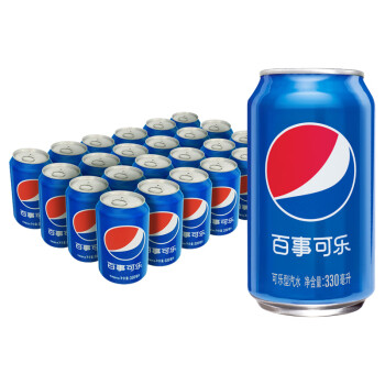 百事可乐 Pepsi 百事可乐汽水 碳酸饮料 330ml*24听  百事出品