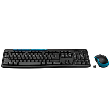 罗技（Logitech）MK275 无线键盘鼠标套装 全尺寸家用商务办公键鼠套装 无线2.4G接收器 黑色
