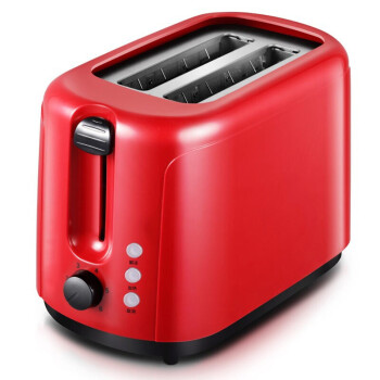东菱（Donlim）多士炉烤面包机 加宽双烤槽6档烘烤不锈钢吐司加热机全自动家用吐司机TA-8301魅力红 一件代发