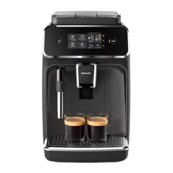 飞利浦（PHILIPS）黑珍珠咖啡机 入门款意式全自动家用现磨咖啡机手动奶泡机 触控屏 EP1221