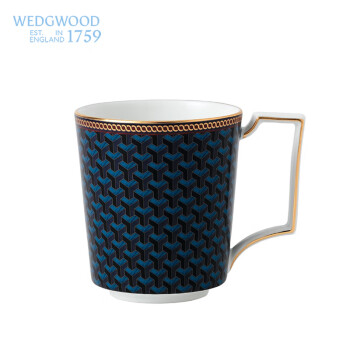 WEDGWOOD威基伍德 拜占庭 马克杯 骨瓷 咖啡杯茶杯水杯 礼盒套装单个蓝色