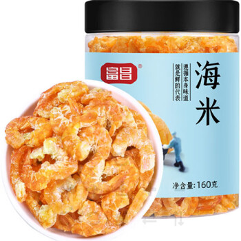 富昌食品 海鲜特产火锅煲汤火锅食材富昌虾米160g/罐