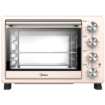 美的（Midea）家用多功能电烤箱烘培25升大容量 多层烤位上下独立控温可定时PT25A0（线下同款）