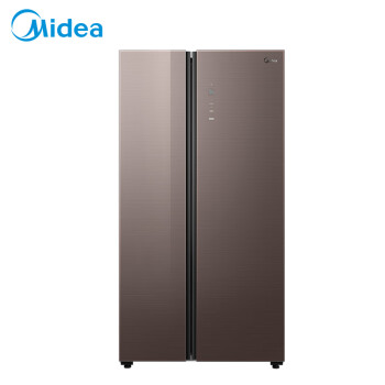 美的（Midea）552升对开门冰箱变频一级能效家用电冰箱BCD-552WKGPZM(E)摩卡棕【专】