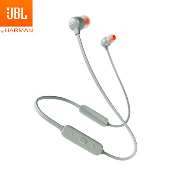 JBL T115BT 入耳式蓝牙无线耳机 运动音乐耳机 苹果安卓手机耳机 金属钛振膜 跑步磁吸式带麦 灰色