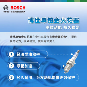 博世（BOSCH）单铂金火花塞火嘴四支装5560适配日产轩逸天籁骐达逍客蓝鸟NV200