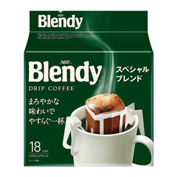 AGF挂耳咖啡7g*18袋中度烘焙黑咖啡粉经典绿袋日本进口