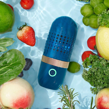 东菱（Donlim）胶囊果蔬清洗机无线便携家用自动洗菜机 DL-001 静谧蓝