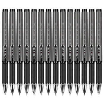  得力(deli) 1.0mm中性笔 碳素签字笔 12支/盒