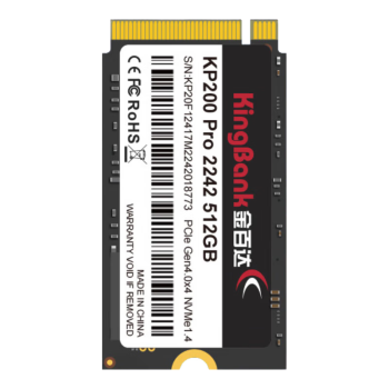 金百达（KINGBANK）512GB SSD固态硬盘NVMe 2242 M.2接口 PCIe4.0 KP200 PRO 长江存储晶圆