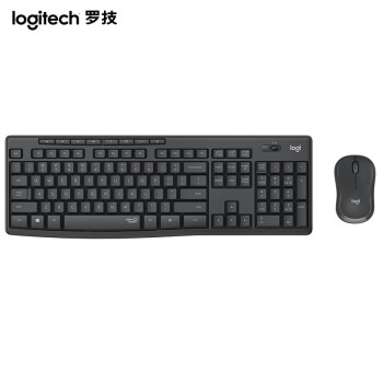 罗技Logitech MK295无线蓝牙办公键盘鼠标套装全尺寸带无线2.4G接收器 黑 单位/套