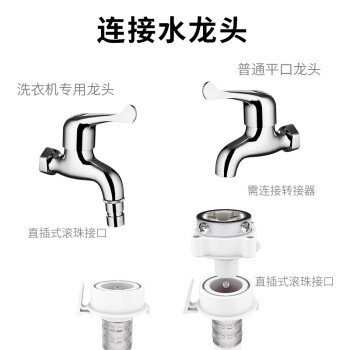 宜百利洗衣机进水管延长管 全自动波轮滚筒海尔西门子小天鹅等通用洗衣机接水管软管加长管 白色5米7002
