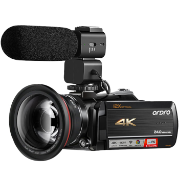 欧达（ORDRO）AC5摄像机4K光变录像机专业直播摄影机家用手持DV高清数码记录仪便携婚庆会议短视频