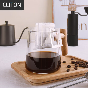CLITON挂耳咖啡滤纸 便携手冲咖啡粉过滤网 滴漏式手冲咖啡粉滤袋 50张CL-CF14
