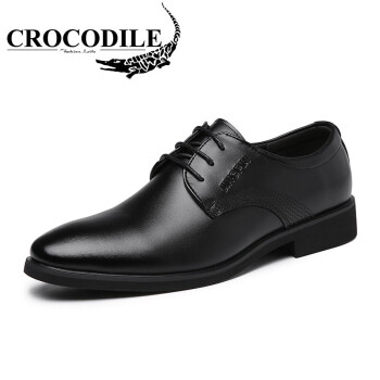 鳄鱼恤crocodile商务休闲鞋男士英伦简约正装鞋低帮系带皮鞋子男x9996