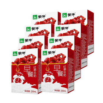 蒙牛 早餐牛奶250mlx8盒装原麦红枣核桃三种口味可选休闲饮品营养早餐